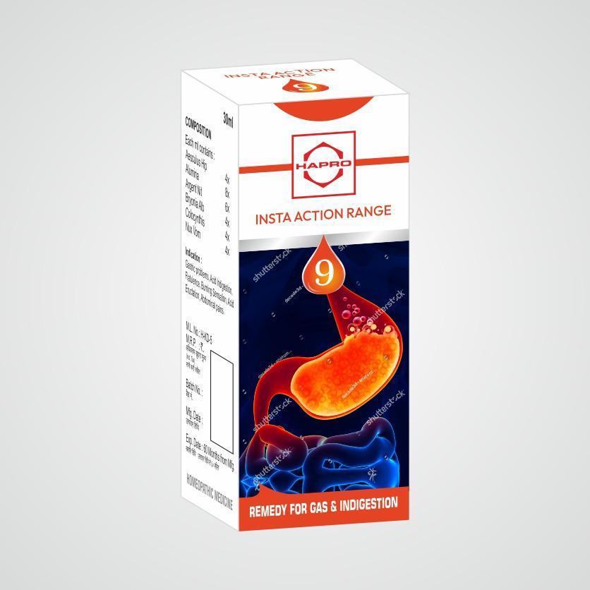 Hapro IAR (Insta Action Range Drops) Drop No – 09 Gastritis (30ml)