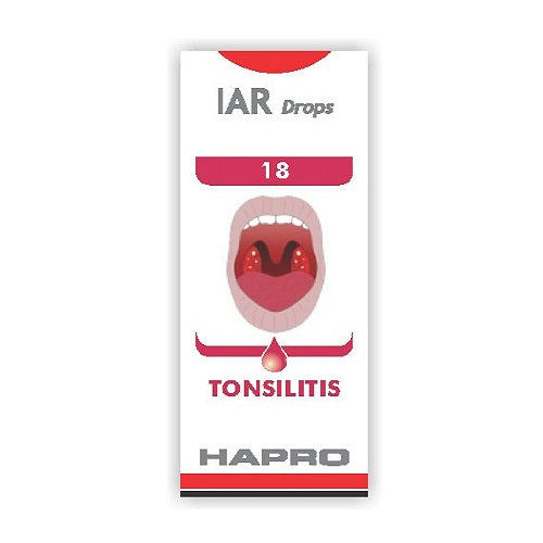 Hapro IAR (Insta Action Range Drops) Drop No – 18 Tonsilitis (30ml)