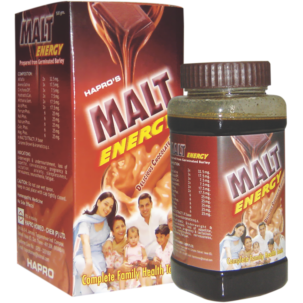 Hapro Malt Energy: Health Tonic For Weight Gain, Energy, Appetite And Immunity Booster.