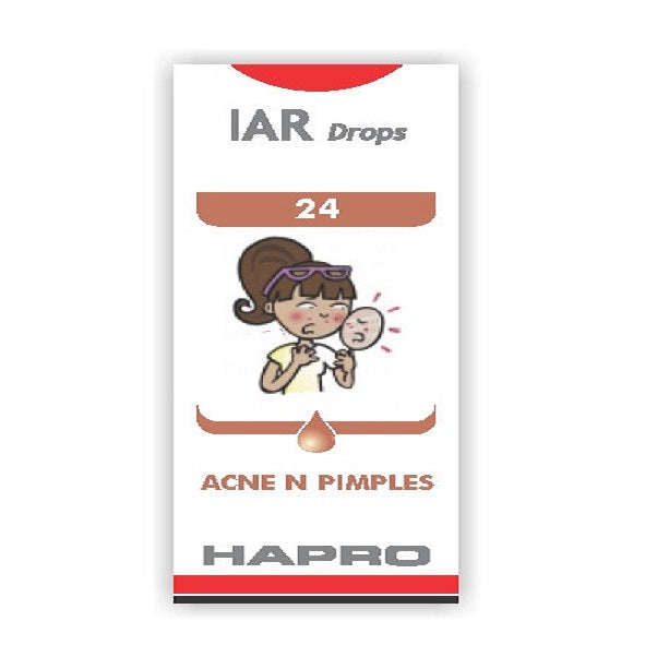 Hapro IAR (Insta Action Range Drops) Drop No – 24 Acne-N-Pimples (30ml)