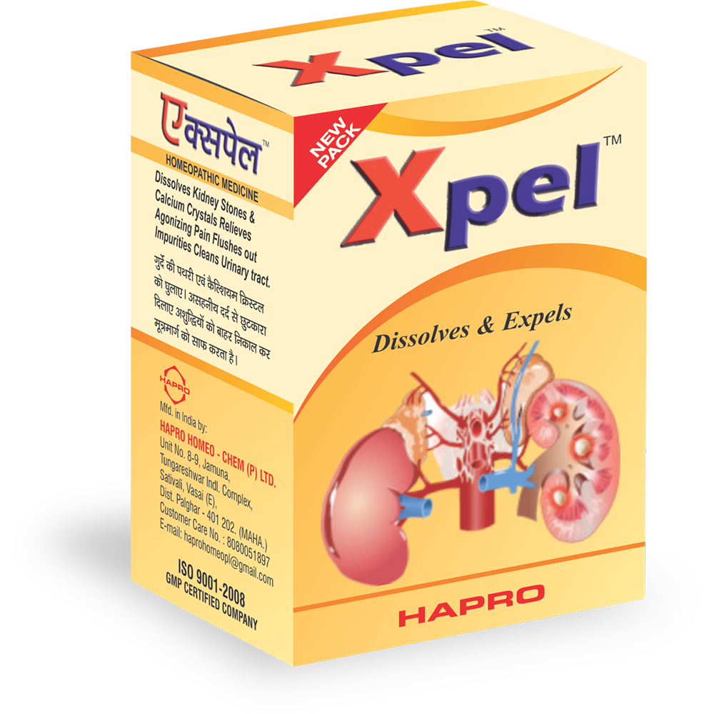 Hapro XPEL : Dissolves Kidney Stone and Calcium Crystals.